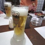Shimete Ba - お祝事なんで先ずはビールで乾杯です。