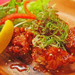 備長炭火焼鳥たまるや - ピリ辛ヤンニョムチキン