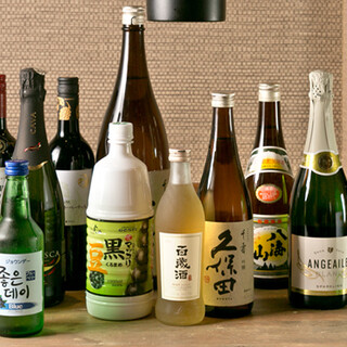 豐富的飲品菜單!南韓酒和米酒等雞尾酒也有♪