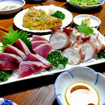 よし半 - 千葉カツオ刺し ＆ 佐渡産たこ刺し