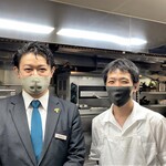 レフェルヴェソンス - 右：内藤スーシェフ・左：増田さん　無理いって申し訳ございません　内藤スーシェフ、素晴らしかったです♪