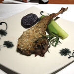 ラビスタ阿寒川 - ラムチョップ香草焼き（シャドークイーン、グリーンアスパラ、ローズマリー）