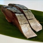らかん寿し 松月 - 浜金谷産鯖の〆サバ
