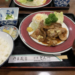 とん一 - 豚肉のしょうが焼き定食 1,200円