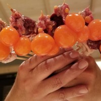 鳥匠 いし井 - (16)ちょうちん
                    撮影タイム。(*´∀`)
                    映えるアングルまで解説付き。(笑)