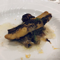 La Brianza - 穴子のフリット　豚頬肉のサオール　茄子団子　バルサミコ酢　オリーブオイル