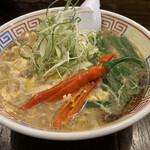 Gyouza Tomen Isenojou - 辛口ラーメン780円＋追い卵とじ120円