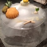 レストラン バカール - お隣の女子のデザート　カリブの涼しい風