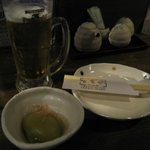 風雷坊 - お通しとビール