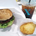 X-cafe - エックスバーガー（セット） 1,200円