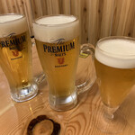 Torikizoku - 生ビールとシャンディ・ガフ