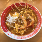 味の民芸 - 料理写真:ソフトシェルシュリンプの海老チリうどん