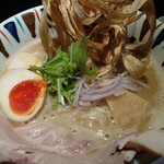 鶏Soba 座銀 - 煮干し吟醸nigori+燻製味タマ♪