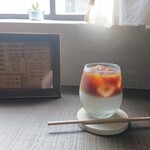 月珈琲 - ストローは環境に配慮した紙製でした。