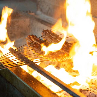 Charcoal grilling "jiyaki" over 1000 degrees