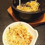 ブラッスリー　楽や - 「じゃこと野沢菜の石焼ビビンバ」③