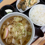 おかだうどん - きしめん定食　¥550(税込)