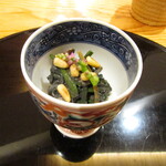 玄斎 - 合鴨とほうれん草の黒胡麻和え