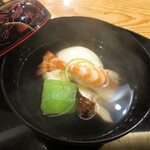 玄斎 - 鱧の身と浮袋の茶巾豆腐のすまし椀