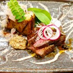 玄斎 - 賀茂茄子と熊本牛 朝倉山椒