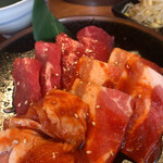 Horumon Hompo Honoo - 三種焼き肉ランチ　￥880