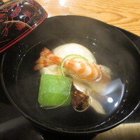 玄斎 - 鱧の身と浮袋の茶巾豆腐のすまし椀