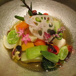 レストラン ラ フィネス - 4農園の野菜コンソメUP