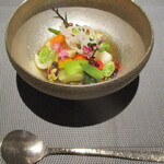 レストラン ラ フィネス - 4農園の野菜コンソメ