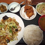 台湾料理 盛源 - 野菜と豚肉炒め定食