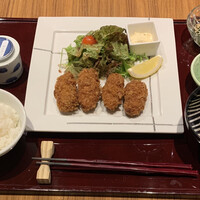 銀座　遠音近音 - カキフライランチ（1350円）