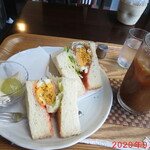 cafe　なかちよ - ホットサンドset　660円(税込)