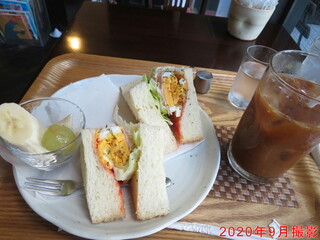 cafe　なかちよ - ホットサンドset　660円(税込)