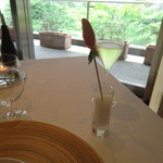 レストラン サンパウ - ミニ人参?（リンゴ、ニョラとセルフィーユ）