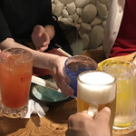 Okinawa Sousaku Izakaya Sushi Ryuuki - オリオン生ビールで乾杯！