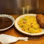 Kare No Nankai - カレーピラフ750円　メンチカツトッピング300円　カレールー400円