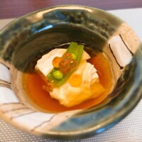 四季彩鉄板くさの - 先付・生湯葉のべっこう餡！！甘辛さ良いね～(*ﾟдﾟ*)