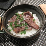 レストラン バカール - イベリコ豚とジロール茸、九条葱のストゥブご飯2