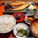 Denem Maru Kaku San - 焼き魚定食：真サバ一夜干し（1,100円(税込)）