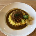 ビートカフェ - スパイスキーマカレーとコーヒーセット　900円