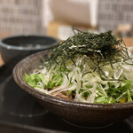 札幌ガッつけ蕎麦 - ・ラム香味つけそば ＋野菜大盛り