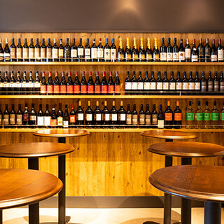 Enoteca area where you can enjoy 20% off bottled wine