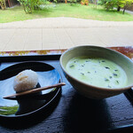 五十鈴川カフェ - 月兎と冷やし抹茶