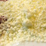 オーベルジュ・ド・リル - 液体窒素で固めたというミルク（実際はクリームだと思う）