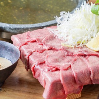 要予約の牛タンしゃぶしゃぶフルコース5000円 飲み放題付きは7000円 おに 炉端 テラス おに ろばた てらす 西鉄福岡 天神 居酒屋 食べログ