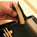 鮨 おおが - たいら貝の磯辺焼き