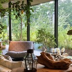 ふふ 河口湖 - ロビーは緑でいっぱいです