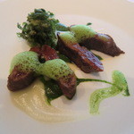 レストラン サンパウ - イベリコ豚　玉ねぎとセリのピューレ