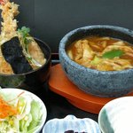福わ家 - 女性に人気のミニ石焼カレーうどんとミニ天丼のセット