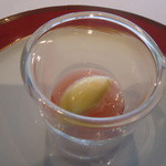 レストラン サンパウ - パイナップルのアイス　フランボワーズのソース