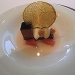 レストラン サンパウ - コーヒーのデザート　グレープフルーツのソース